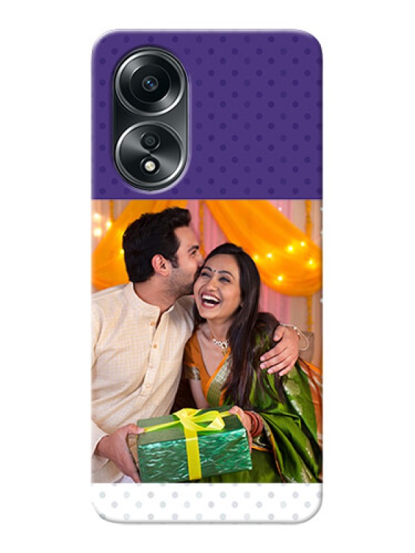 Custom Oppo A58 mobile phone cases: Violet Pattern Design