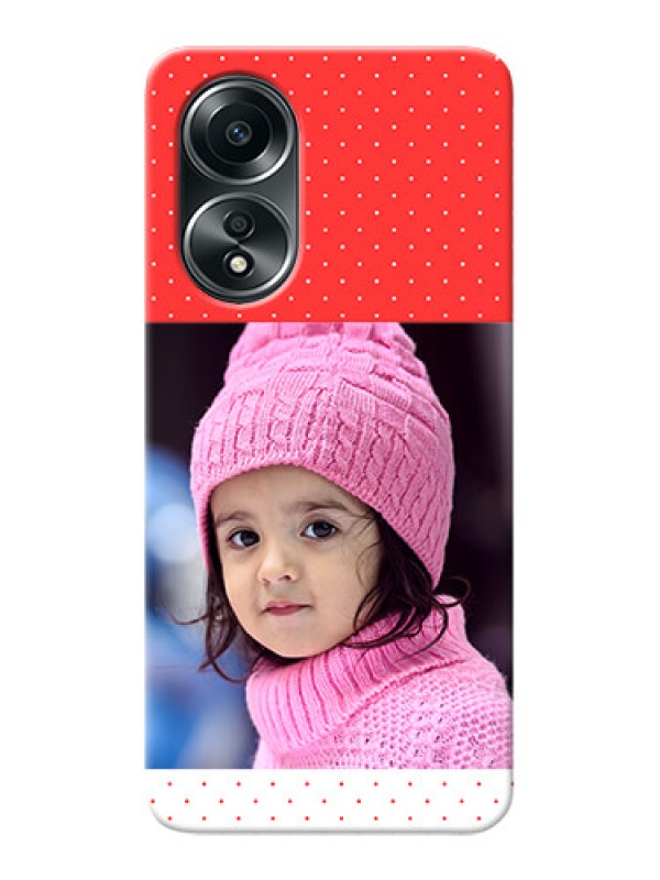 Custom Oppo A58 personalised phone covers: Red Pattern Design