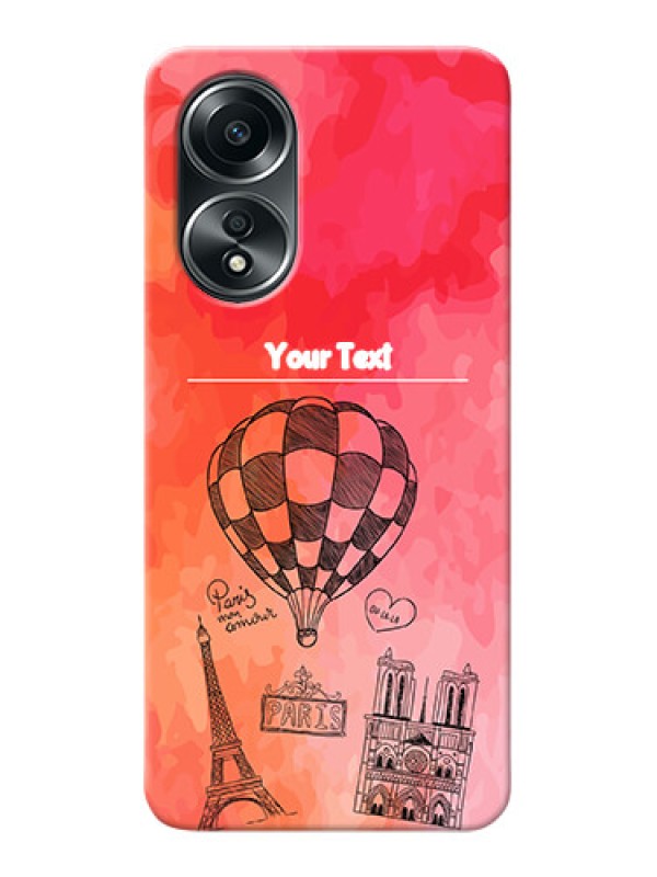Custom Oppo A58 Personalized Mobile Covers: Paris Theme Design