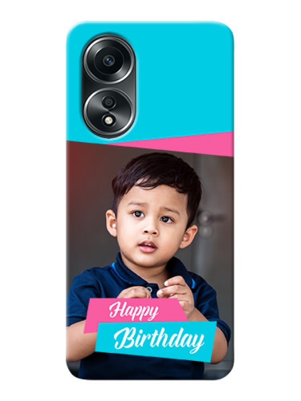 Custom Oppo A58 Mobile Covers: Image Holder with 2 Color Design