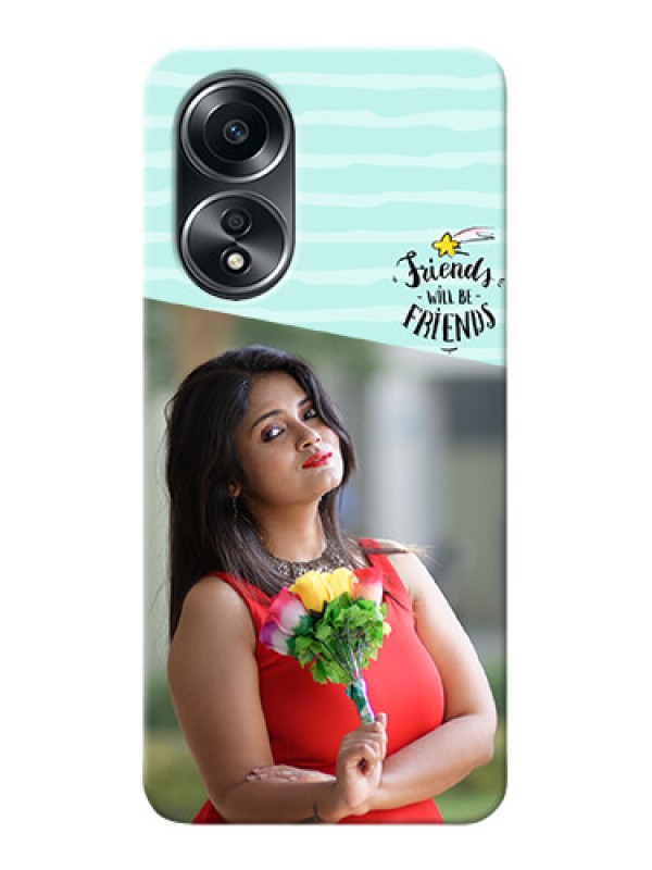 Custom Oppo A58 Mobile Back Covers: Friends Picture Icon Design