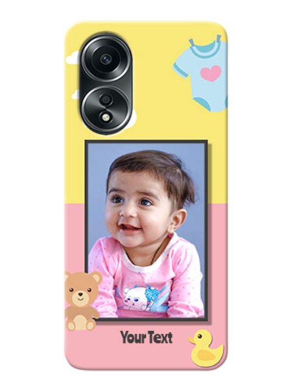 Custom Oppo A58 Back Covers: Kids 2 Color Design