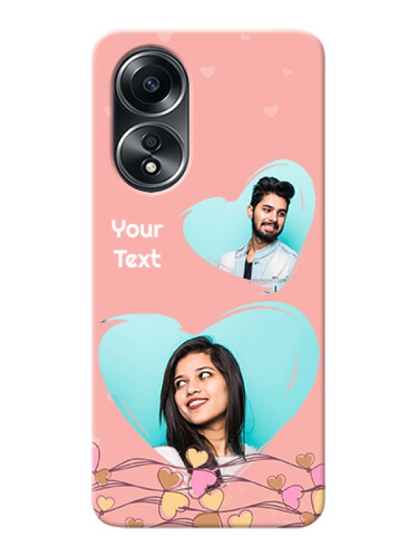 Custom Oppo A58 customized phone cases: Love Doodle Design