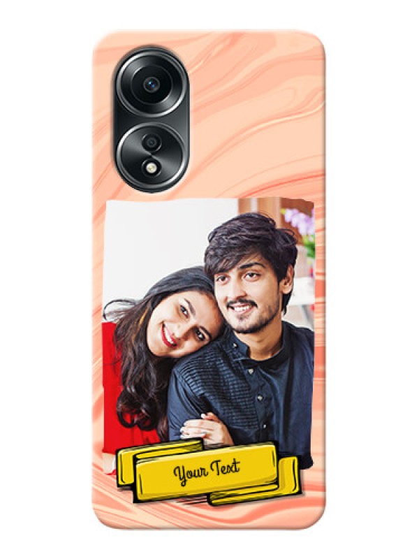 Custom Oppo A58 Customized Phone Cases: Marble Texture Design