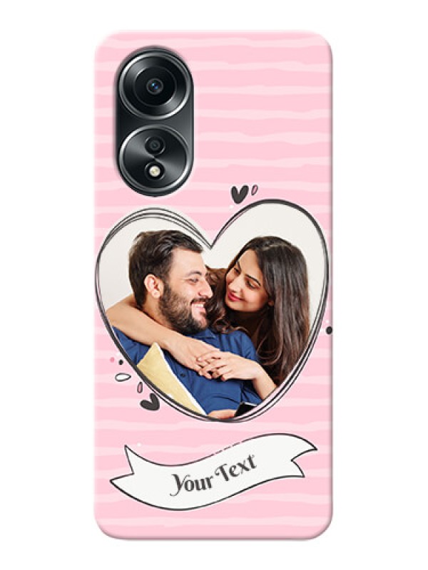 Custom Oppo A58 custom mobile phone covers: Vintage Heart Design