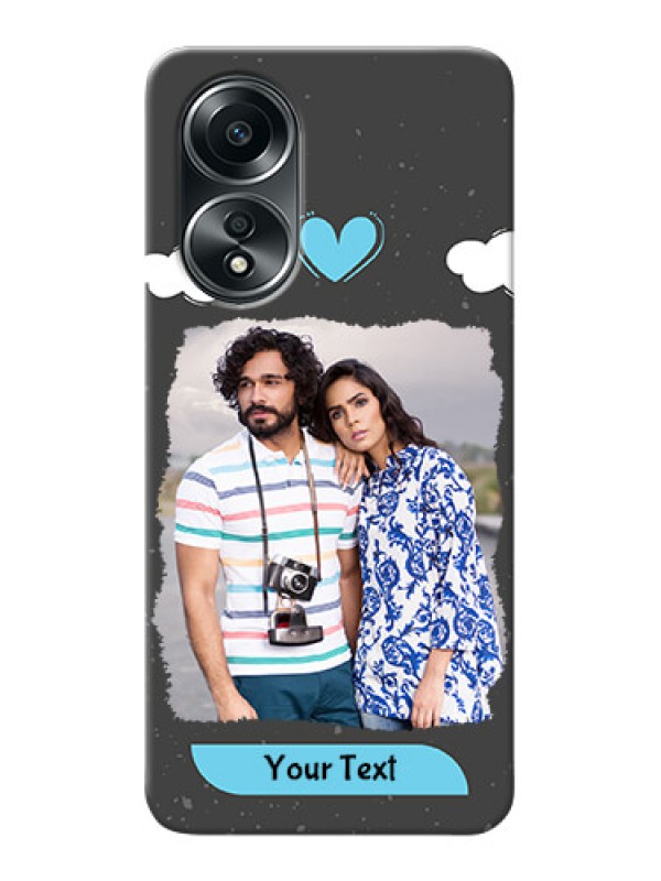 Custom Oppo A58 Mobile Back Covers: splashes with love doodles Design