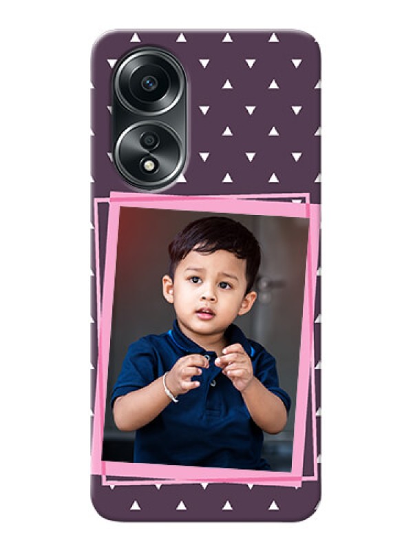 Custom Oppo A58 Phone Cases: Triangle Pattern Dotted Design