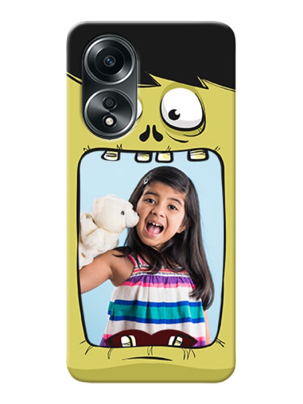 Custom Oppo A58 Mobile Covers: Cartoon monster back case Design
