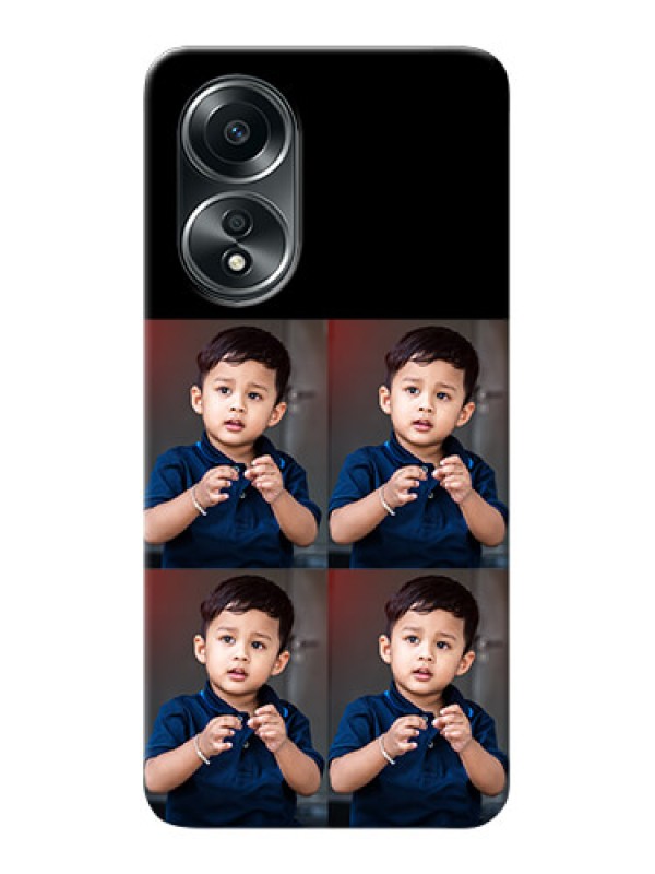 Custom Oppo A58 4 Image Holder on Mobile Cover