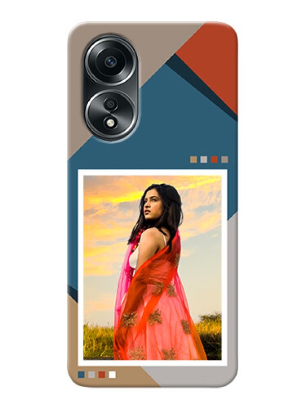 Custom Oppo A58 Personalized Phone Case with Retro color pallet Design