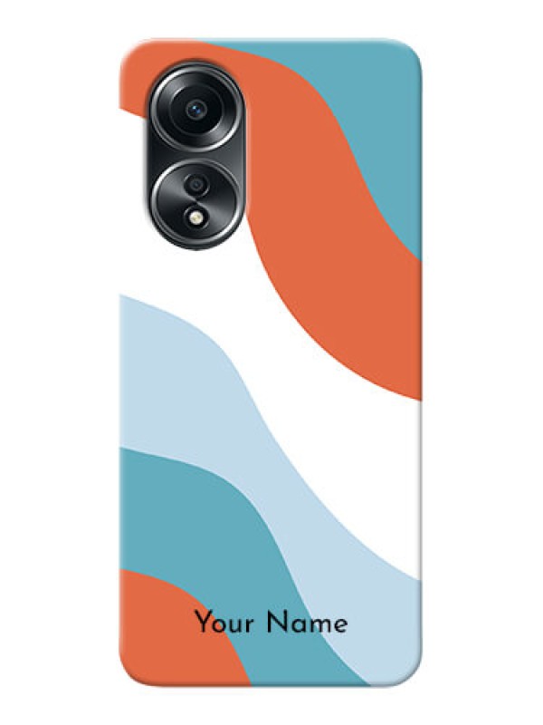 Custom Oppo A58 Custom Mobile Case with coloured Waves Design