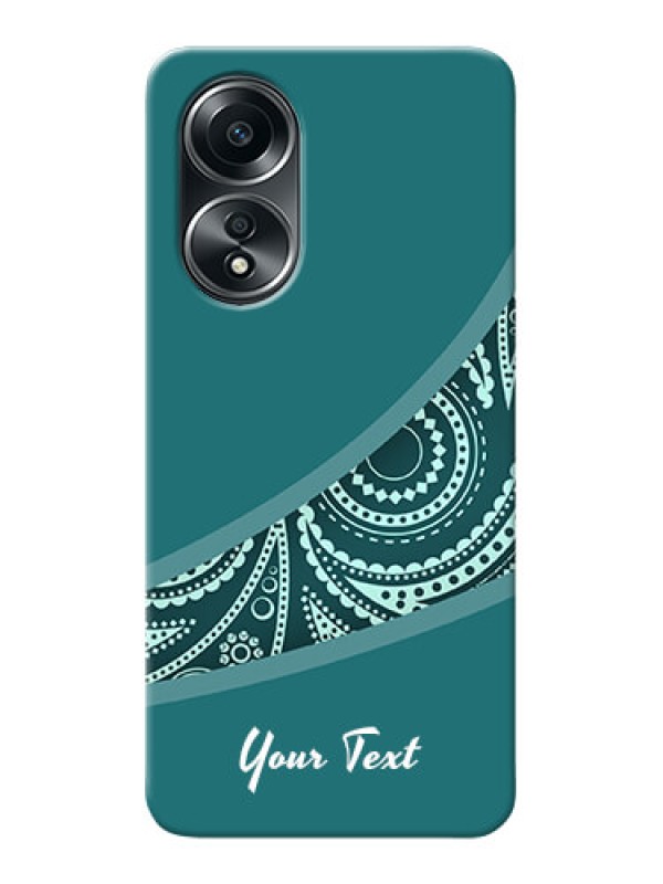 Custom Oppo A58 Photo Printing on Case with semi visible floral Design