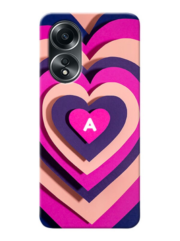 Custom Oppo A58 Custom Mobile Case with Cute Heart Pattern Design