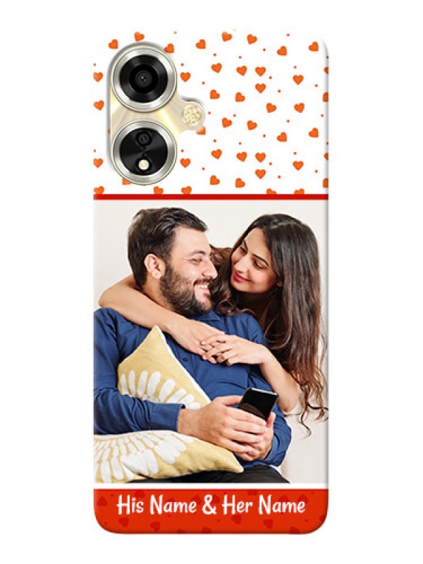 Custom Oppo A59 5G Phone Back Covers: Orange Love Symbol Design