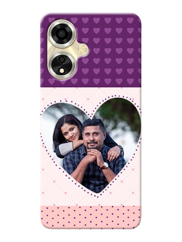 Custom Oppo A59 5G Mobile Back Covers: Violet Love Dots Design