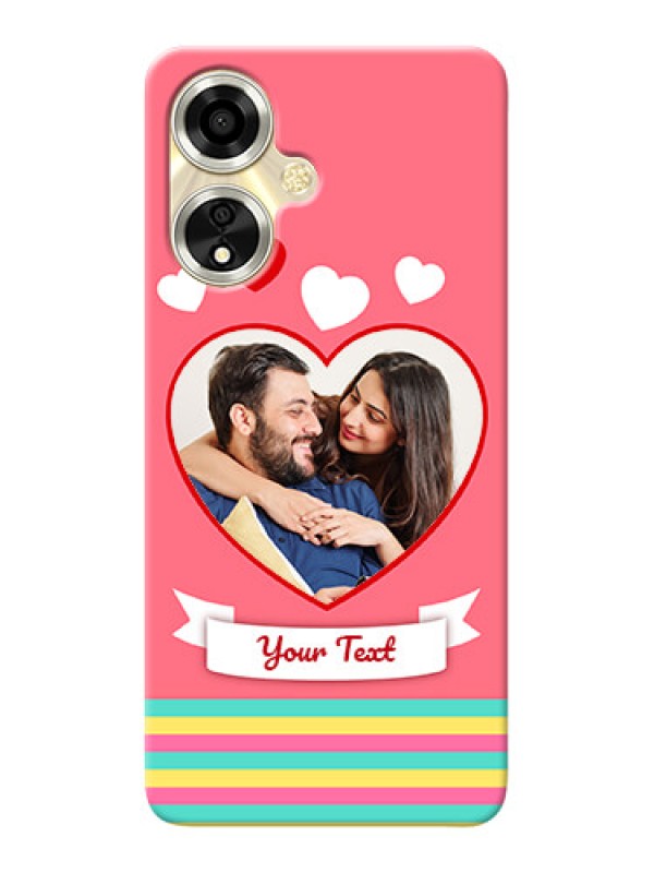 Custom Oppo A59 5G Personalised mobile covers: Love Doodle Design