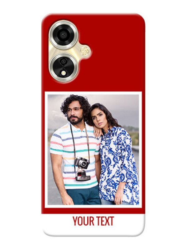 Custom Oppo A59 5G mobile phone covers: Simple Red Color Design