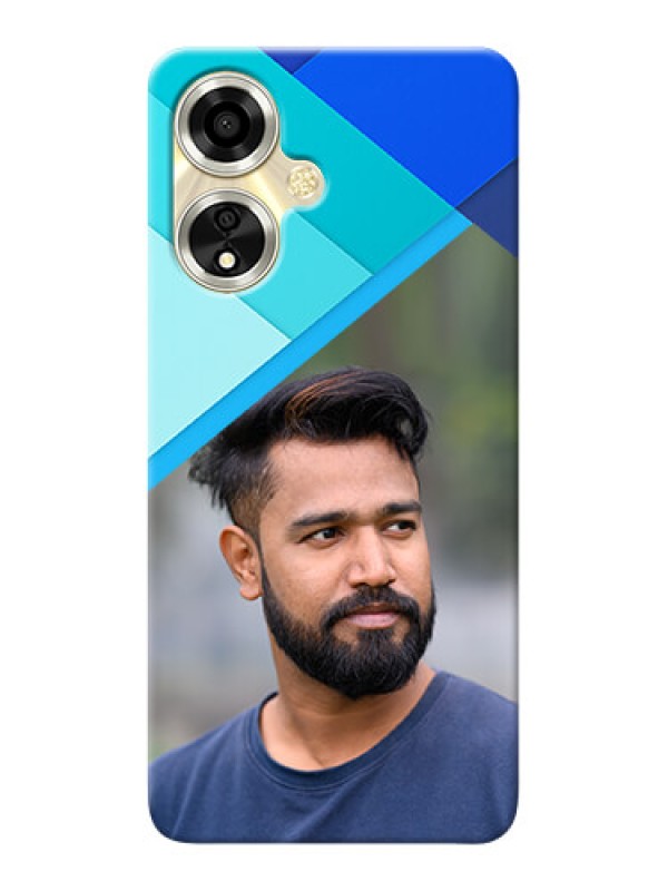 Custom Oppo A59 5G Phone Cases Online: Blue Abstract Cover Design