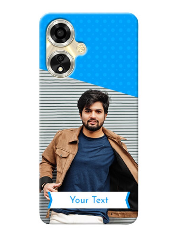 Custom Oppo A59 5G Personalized Mobile Covers: Simple Blue Color Dotted Design