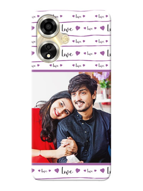 Custom Oppo A59 5G Mobile Back Covers: Couples Heart Design