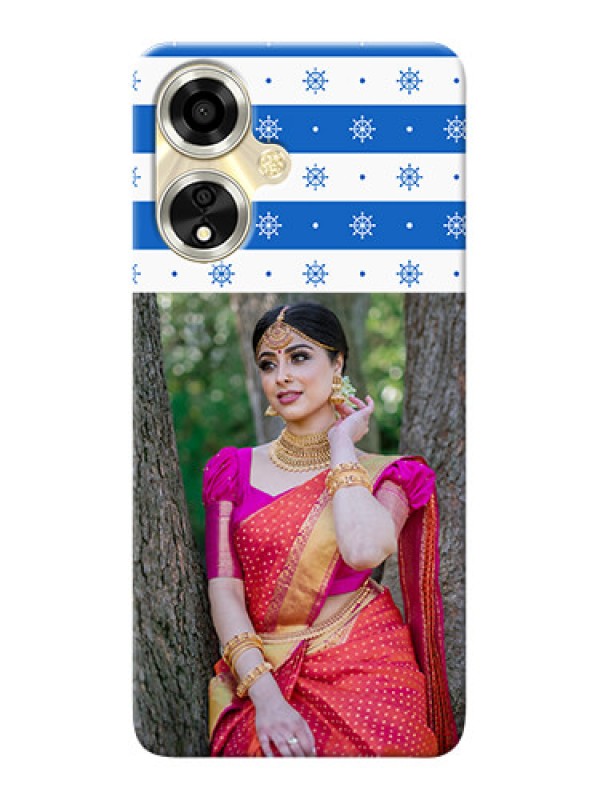 Custom Oppo A59 5G custom mobile covers: Snow Pattern Design