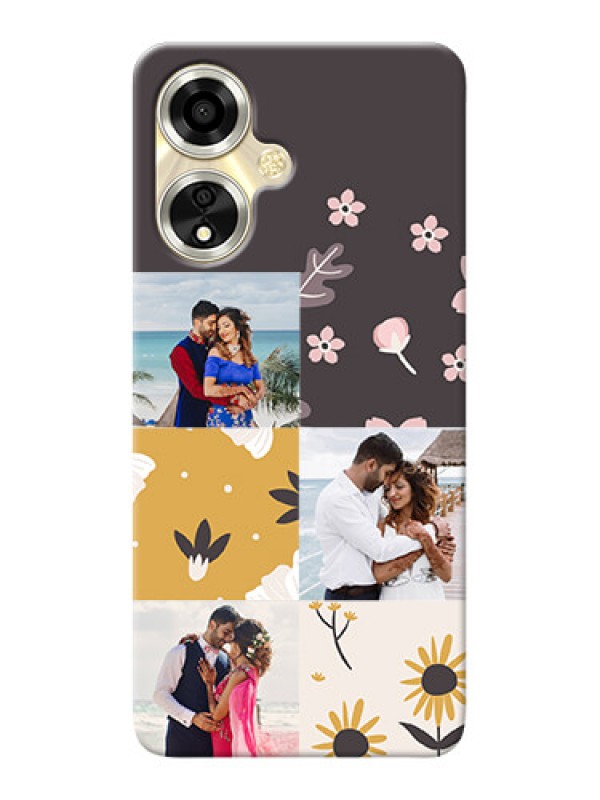 Custom Oppo A59 5G phone cases online: 3 Images with Floral Design