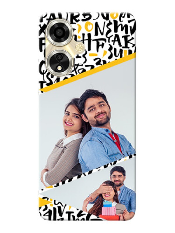 Custom Oppo A59 5G Phone Back Covers: Letters Pattern Design