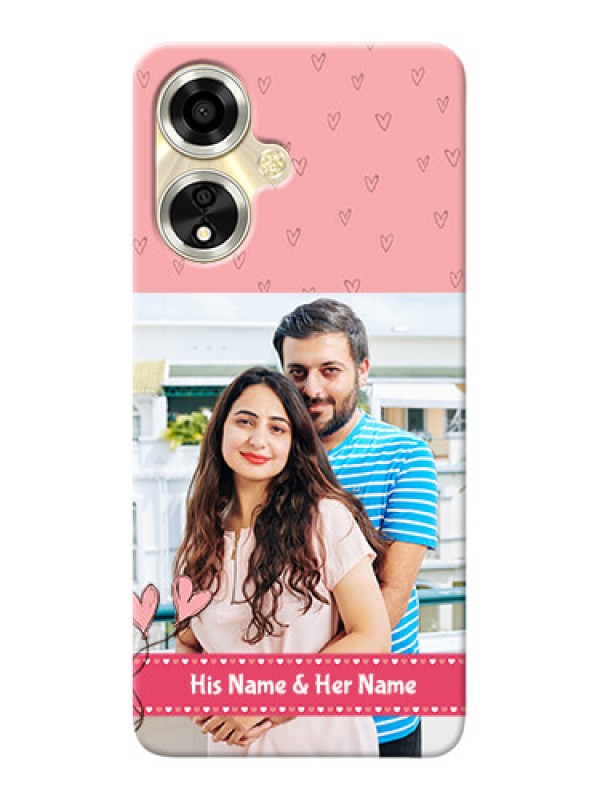 Custom Oppo A59 5G phone back covers: Love Design Peach Color