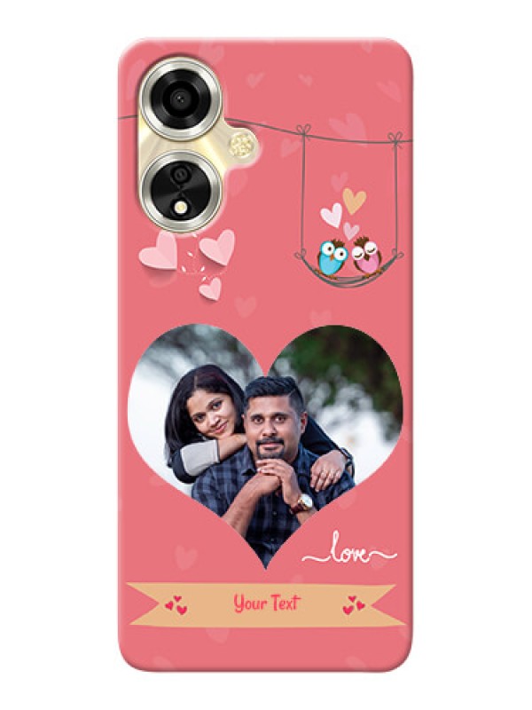 Custom Oppo A59 5G custom phone covers: Peach Color Love Design