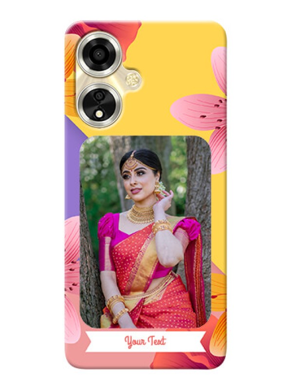 Custom Oppo A59 5G Mobile Covers: 3 Image With Vintage Floral Design