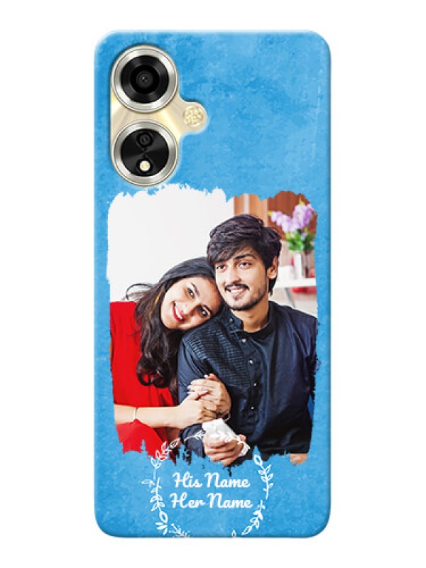 Custom Oppo A59 5G custom mobile cases: Blue Color Vintage Design