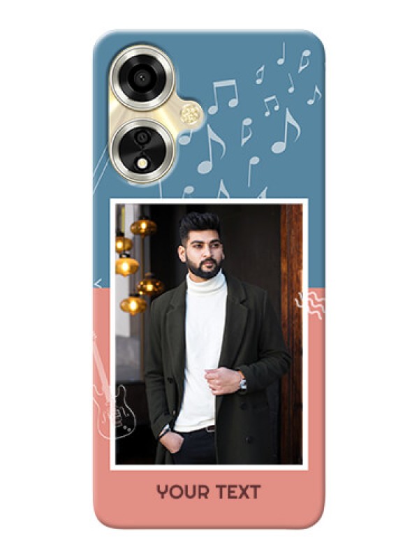 Custom Oppo A59 5G Phone Back Covers with Color Musical Note Design