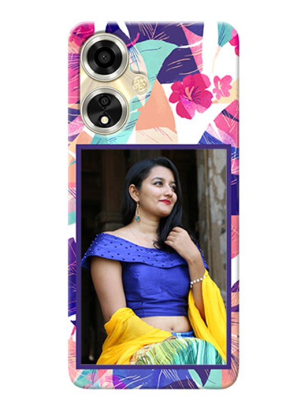 Custom Oppo A59 5G Personalised Phone Cases: Abstract Floral Design