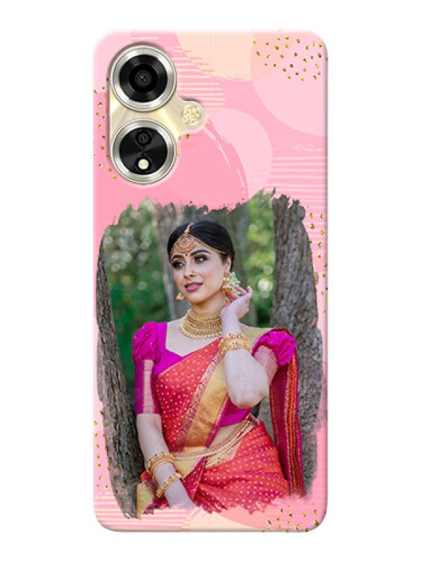 Custom Oppo A59 5G Phone Covers for Girls: Gold Glitter Splash Design