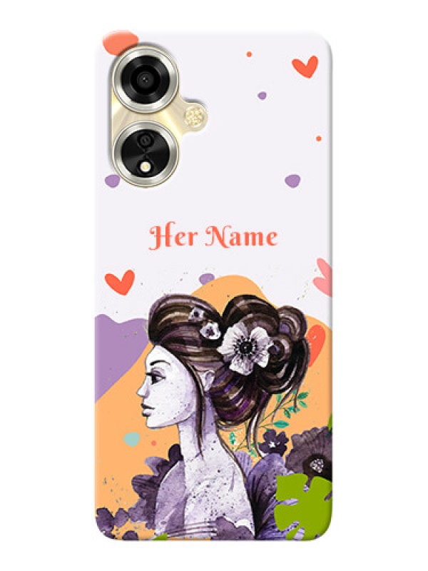 Custom Oppo A59 5G Personalized Phone Case with Woman And Nature Design