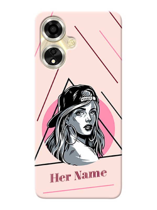 Custom Oppo A59 5G Personalized Phone Case with Rockstar Girl Design