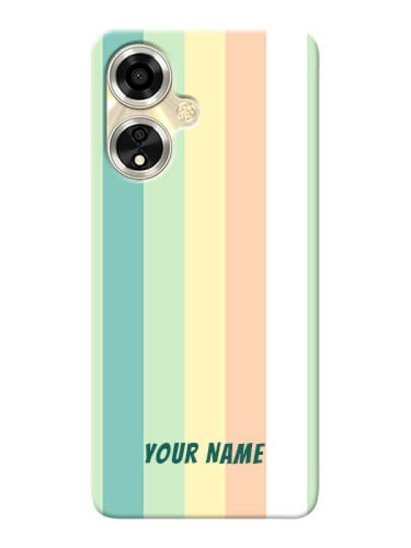 Custom Oppo A59 5G Photo Printing on Case with Multicolour Stripes Design