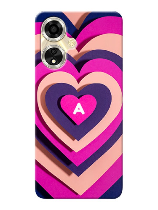 Custom Oppo A59 5G Custom Mobile Case with Cute Heart Pattern Design