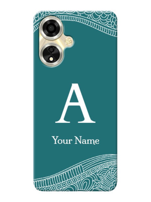 Custom Oppo A59 5G Personalized Phone Case with line art pattern with custom name Design