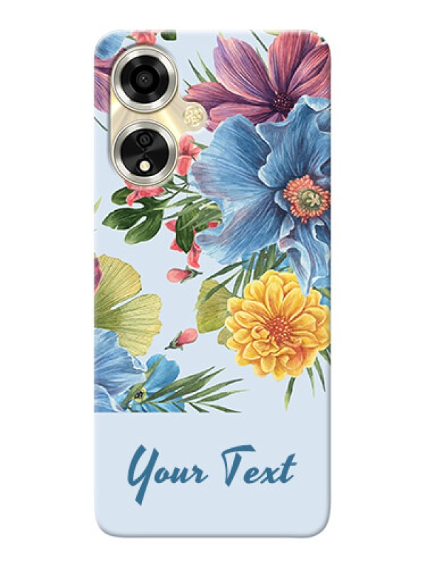 Custom Oppo A59 5G Custom Mobile Case with Stunning Watercolored Flowers Painting Design