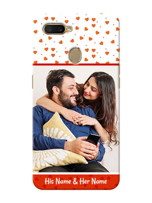 Custom Oppo A5s Phone Back Covers: Orange Love Symbol Design