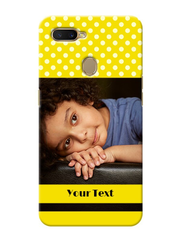 Custom Oppo A5s Custom Mobile Covers: Bright Yellow Case Design