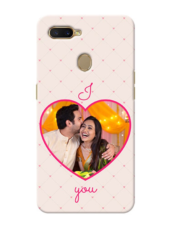 Custom Oppo A5s Personalized Mobile Covers: Heart Shape Design