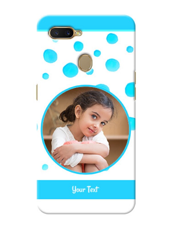 Custom Oppo A5s Custom Phone Covers: Blue Bubbles Pattern Design