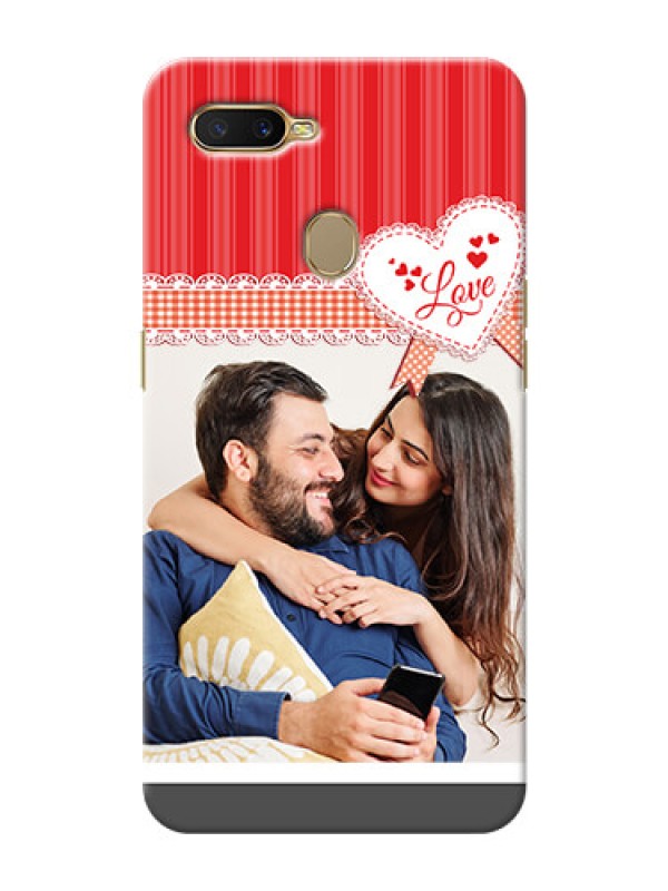 Custom Oppo A5s phone cases online: Red Love Pattern Design