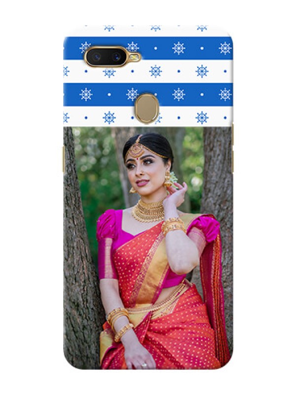 Custom Oppo A5s custom mobile covers: Snow Pattern Design