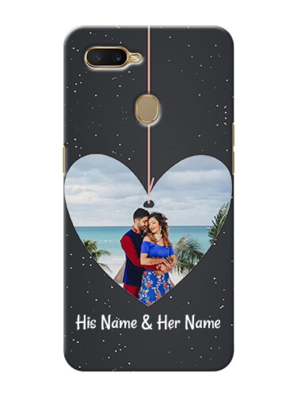 Custom Oppo A5s custom phone cases: Hanging Heart Design