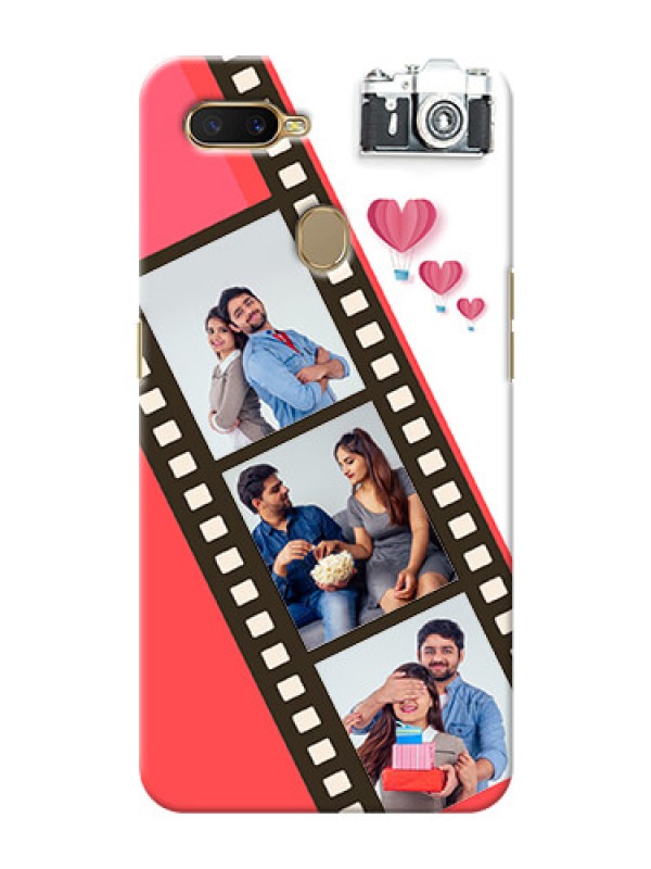 Custom Oppo A5s custom phone covers: 3 Image Holder with Film Reel