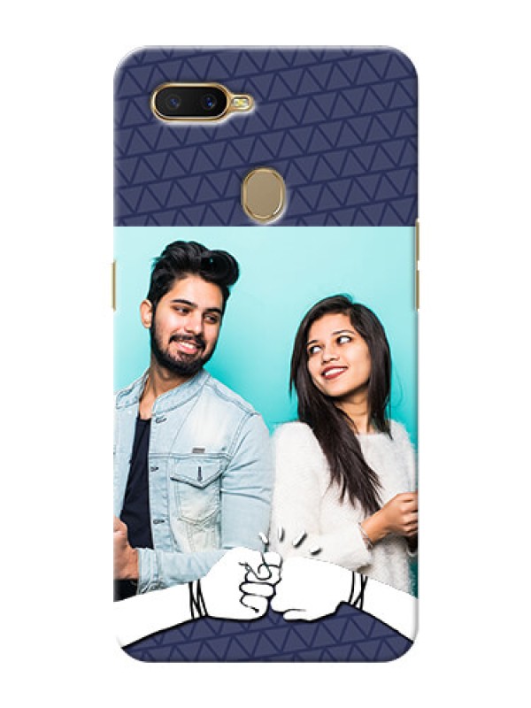 Custom Oppo A7 Mobile Covers Online with Best Friends Design  
