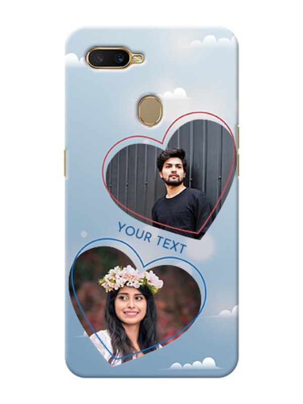 Custom Oppo A7 Phone Cases: Blue Color Couple Design 